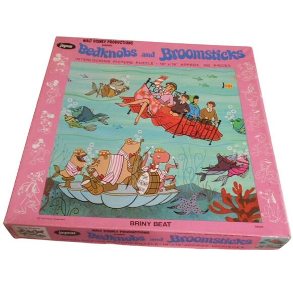 Vintage Jaymar Disney Bedknobs and Broomsticks Briny Beat 100 PC Puzzle Complete - Picture 1 of 9
